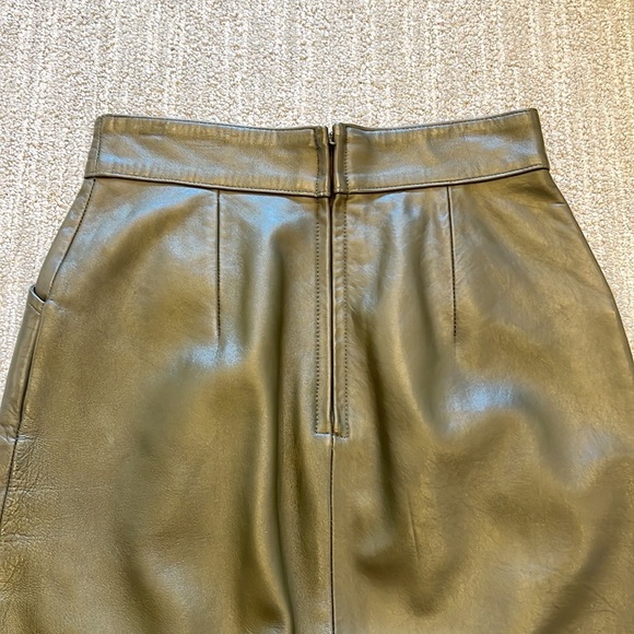 Vintage Lamb Leather Evan Davies Pencil Skirt - Picture 5 of 12